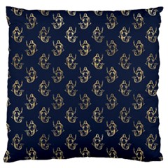 Gold Mermaids Silhouettes Standard Flano Cushion Case (two Sides) by ConteMonfrey