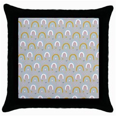 Rainbow Pattern Throw Pillow Case (black) by ConteMonfrey
