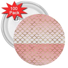 Mermaid Ombre Scales  3  Buttons (100 Pack)  by ConteMonfrey