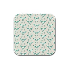 Blue Mermaid Tail Clean Rubber Square Coaster (4 Pack) by ConteMonfrey