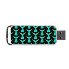 Blue Mermaid Tail Black Portable Usb Flash (two Sides) by ConteMonfrey