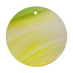 Gradient Green Yellow Round Ornament (two Sides) by ConteMonfrey