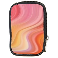 Gradient Pink Yellow Compact Camera Leather Case by ConteMonfrey