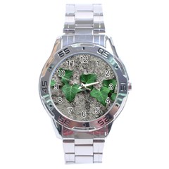 Vine On Damaged Wall Photo Stainless Steel Analogue Watch by dflcprintsclothing