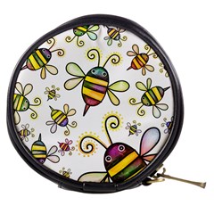 Bee Doodle Cartoon Mini Makeup Bag by Wegoenart