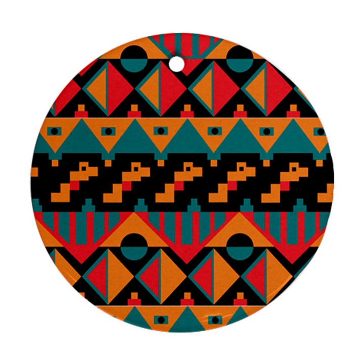 Tribal Pattern Seamless Border Ornament (Round)