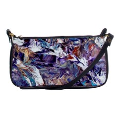 Abstract Cross Currents Shoulder Clutch Bag by kaleidomarblingart