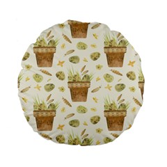 Plant Pot Easter Standard 15  Premium Flano Round Cushions by ConteMonfrey