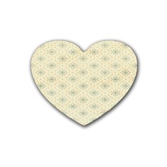 Christmas Textur 03 Rubber Heart Coaster (4 Pack) by artworkshop
