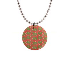 Christmas Textur 01 1  Button Necklace by artworkshop