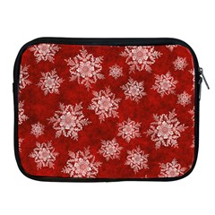 Snowflakes And Star Patternsred Snow Apple Ipad 2/3/4 Zipper Cases by artworkshop