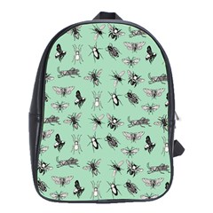 Insects Pattern School Bag (large) by Valentinaart
