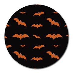 Bat Pattern Round Mousepad by Valentinaart