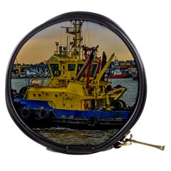 Tugboat Sailing At River, Montevideo, Uruguay Mini Makeup Bag by dflcprintsclothing