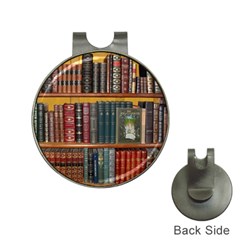 Books Library Bookshelf Bookshop Vintage Antique Hat Clips With Golf Markers by danenraven