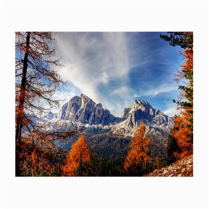 Dolomites Mountains Alps Alpine Trees Conifers Small Glasses Cloth