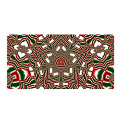 Christmas-kaleidoscope Satin Wrap 35  X 70  by artworkshop