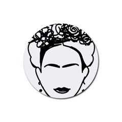 Frida Kahlo  Rubber Coaster (round) by Sobalvarro