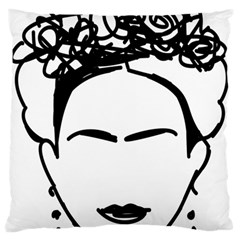 Frida Kahlo  Large Cushion Case (one Side) by Sobalvarro