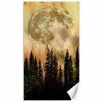 Moon Nature Forest Pine Trees Sky Full Moon Night Canvas 40  x 72  39.28 x69.23  Canvas - 1