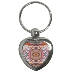 Pastels Kaleidoscope Key Chain (heart) by kaleidomarblingart