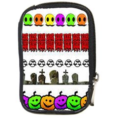 Halloween Borders Trick Compact Camera Leather Case