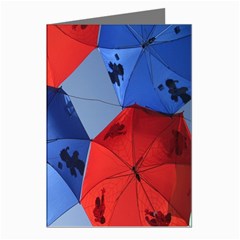 Letters Pattern Folding Umbrellas 2 Greeting Cards (pkg Of 8)