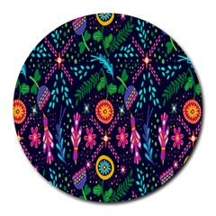 Pattern Nature Design Round Mousepad by artworkshop