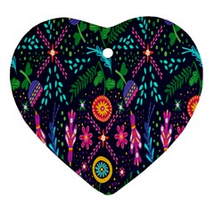 Pattern Nature Design Heart Ornament (two Sides) by artworkshop