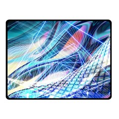 Background Neon Geometric Cubes Colorful Lights Fleece Blanket (small)