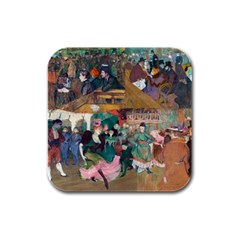 Moulin Rouge One Rubber Square Coaster (4 Pack) by witchwardrobe