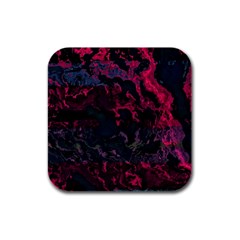 Granite Glitch Rubber Square Coaster (4 Pack) by MRNStudios