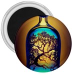 Flask Bottle Tree In A Bottle Perfume Design 3  Magnets