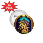 Flask Bottle Tree In A Bottle Perfume Design 1.75  Buttons (10 pack)