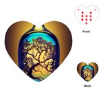 Flask Bottle Tree In A Bottle Perfume Design Playing Cards Single Design (Heart)