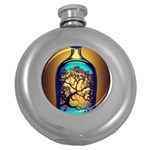 Flask Bottle Tree In A Bottle Perfume Design Round Hip Flask (5 oz)