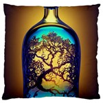Flask Bottle Tree In A Bottle Perfume Design Large Flano Cushion Case (Two Sides)