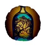 Flask Bottle Tree In A Bottle Perfume Design Standard 15  Premium Flano Round Cushions