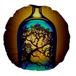 Flask Bottle Tree In A Bottle Perfume Design Large 18  Premium Flano Round Cushions