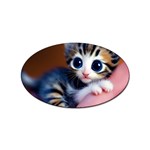 Cute Kitten Kitten Animal Wildlife 3d Sticker Oval (100 pack)