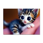 Cute Kitten Kitten Animal Wildlife 3d Sticker A4 (100 pack)