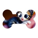 Cute Kitten Kitten Animal Wildlife 3d Dog Tag Bone (Two Sides)