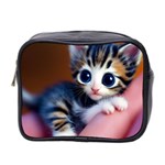 Cute Kitten Kitten Animal Wildlife 3d Mini Toiletries Bag (Two Sides)