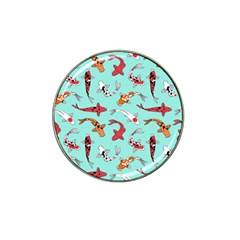 Pattern-with-koi-fishes Hat Clip Ball Marker (4 Pack) by Pakemis