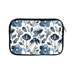 Indigo-watercolor-floral-seamless-pattern Apple Ipad Mini Zipper Cases by Pakemis