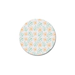 Hand-drawn-cute-flowers-with-leaves-pattern Golf Ball Marker (4 Pack)