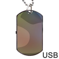 The Land 181 - Abstract Art Dog Tag Usb Flash (one Side) by KorokStudios