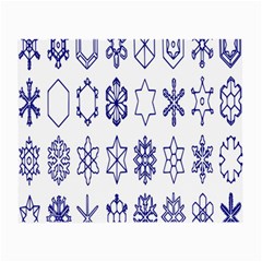 Various Types Of Snowflakes Small Glasses Cloth by artworkshop