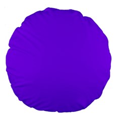 Color Electric Violet Large 18  Premium Flano Round Cushions by Kultjers