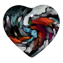 Abstract Art Heart Ornament (two Sides)